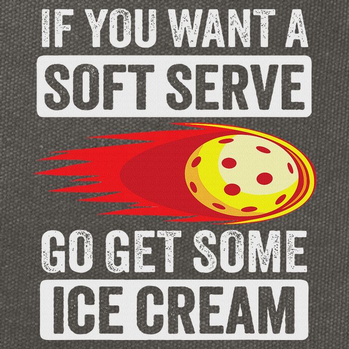 Pickleball Soft Serve Ice Cream Funny Pickleball Cotton Canvas Backpack