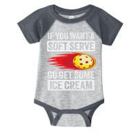 Pickleball Soft Serve Ice Cream Funny Pickleball Infant Baby Jersey Bodysuit