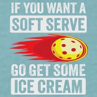 Pickleball Soft Serve Ice Cream Funny Pickleball Sueded Cloud Jersey T-Shirt