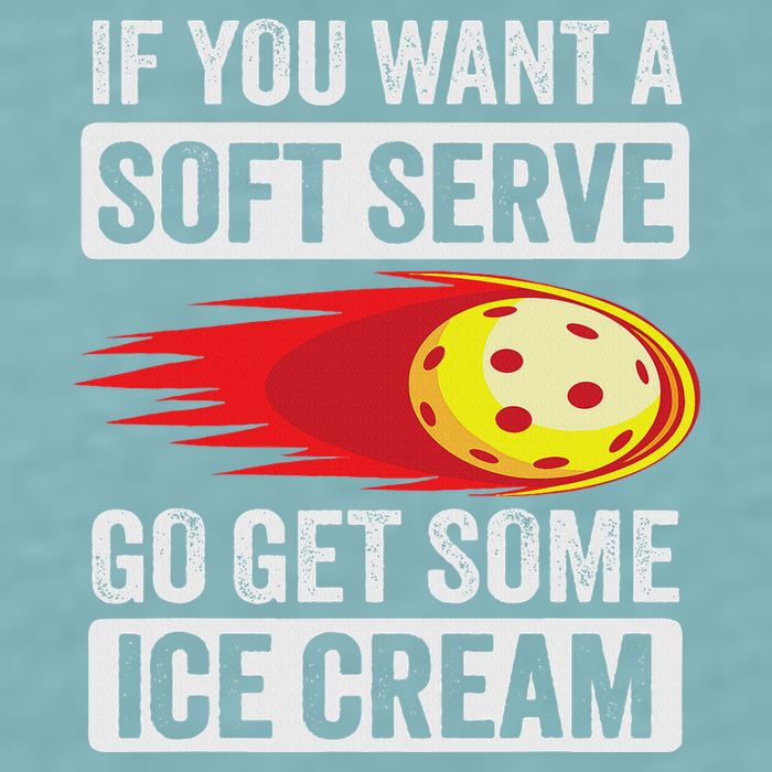 Pickleball Soft Serve Ice Cream Funny Pickleball Sueded Cloud Jersey T-Shirt