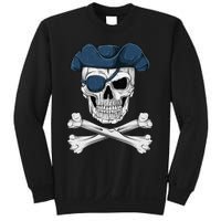 Pirate Skull Scary Halloween Crossbones Eye Patch Sweatshirt