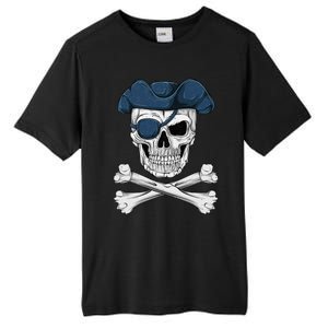 Pirate Skull Scary Halloween Crossbones Eye Patch Tall Fusion ChromaSoft Performance T-Shirt