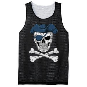 Pirate Skull Scary Halloween Crossbones Eye Patch Mesh Reversible Basketball Jersey Tank