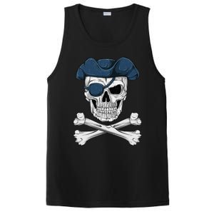 Pirate Skull Scary Halloween Crossbones Eye Patch PosiCharge Competitor Tank