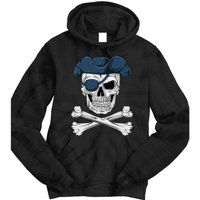 Pirate Skull Scary Halloween Crossbones Eye Patch Tie Dye Hoodie