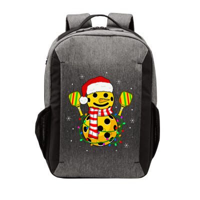 Pickleball Snowman Santa Hat Lights Christmas Pickleball  Vector Backpack