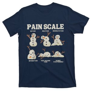 Pain Scale Snowman Funny Nurse Christmas Icu Nurse T-Shirt