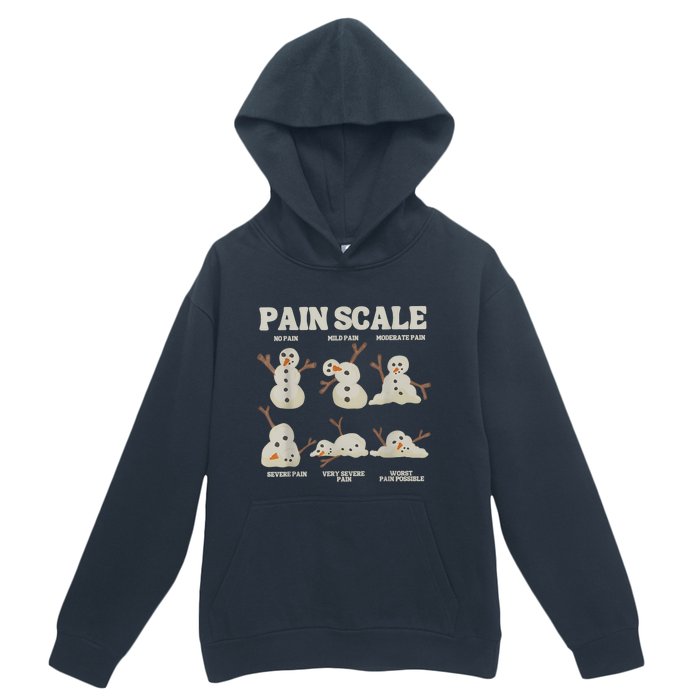 Pain Scale Snowman Funny Nurse Christmas Icu Nurse Urban Pullover Hoodie