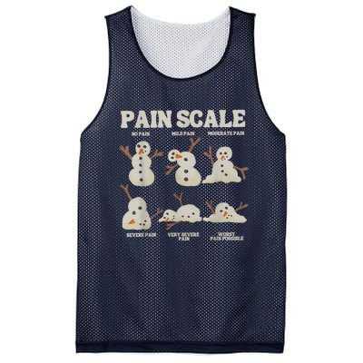 Pain Scale Snowman Funny Nurse Christmas Icu Nurse Mesh Reversible Basketball Jersey Tank