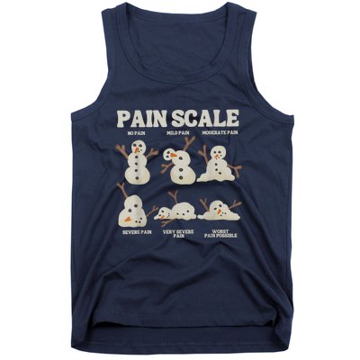 Pain Scale Snowman Funny Nurse Christmas Icu Nurse Tank Top