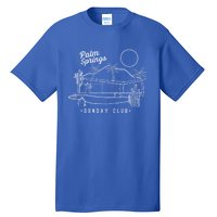 Palm Springs Sunday Club Simple Line Drawing Gift Tall T-Shirt