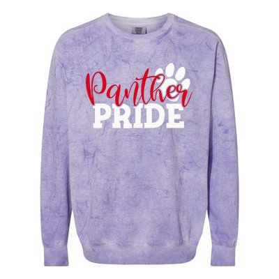 Panther School Sports Name Spirit Back To School Colorblast Crewneck Sweatshirt