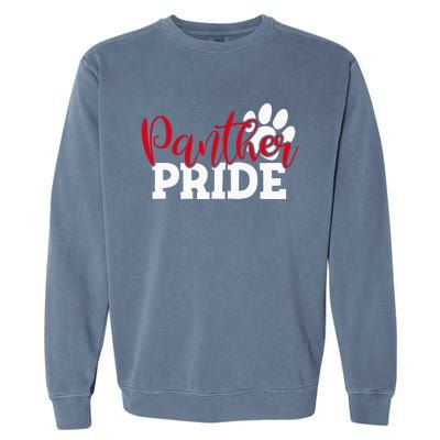 Panther School Sports Name Spirit Back To School Garment-Dyed Sweatshirt