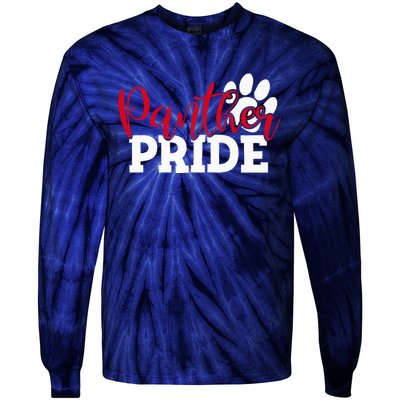 Panther School Sports Name Spirit Back To School Tie-Dye Long Sleeve Shirt