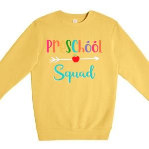 Preschool Squad Teacher Back To School PreK Teacher Gift Premium Crewneck Sweatshirt