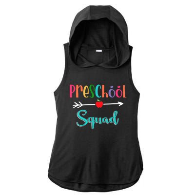 Preschool Squad Teacher Back To School PreK Teacher Gift Ladies PosiCharge Tri-Blend Wicking Draft Hoodie Tank