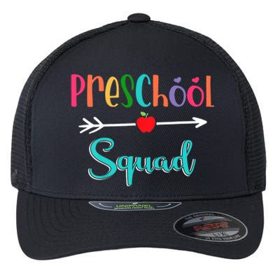 Preschool Squad Teacher Back To School PreK Teacher Gift Flexfit Unipanel Trucker Cap