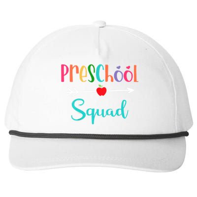 Preschool Squad Teacher Back To School PreK Teacher Gift Snapback Five-Panel Rope Hat