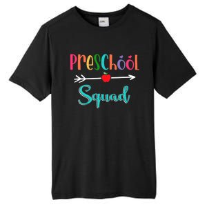 Preschool Squad Teacher Back To School PreK Teacher Gift Tall Fusion ChromaSoft Performance T-Shirt