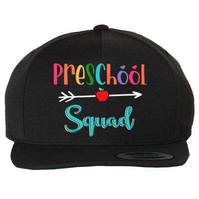 Preschool Squad Teacher Back To School PreK Teacher Gift Wool Snapback Cap