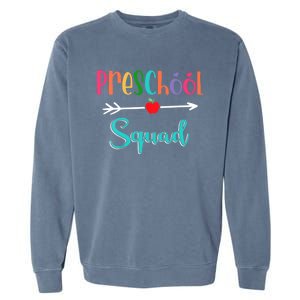 Preschool Squad Teacher Back To School PreK Teacher Gift Garment-Dyed Sweatshirt