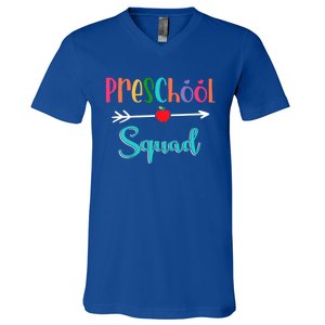 Preschool Squad Teacher Back To School PreK Teacher Gift V-Neck T-Shirt