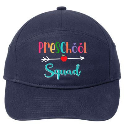 Preschool Squad Teacher Back To School PreK Teacher Gift 7-Panel Snapback Hat