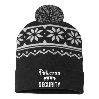 Princess Security Team Dad Mom Birthday Party Family Trip USA-Made Snowflake Beanie