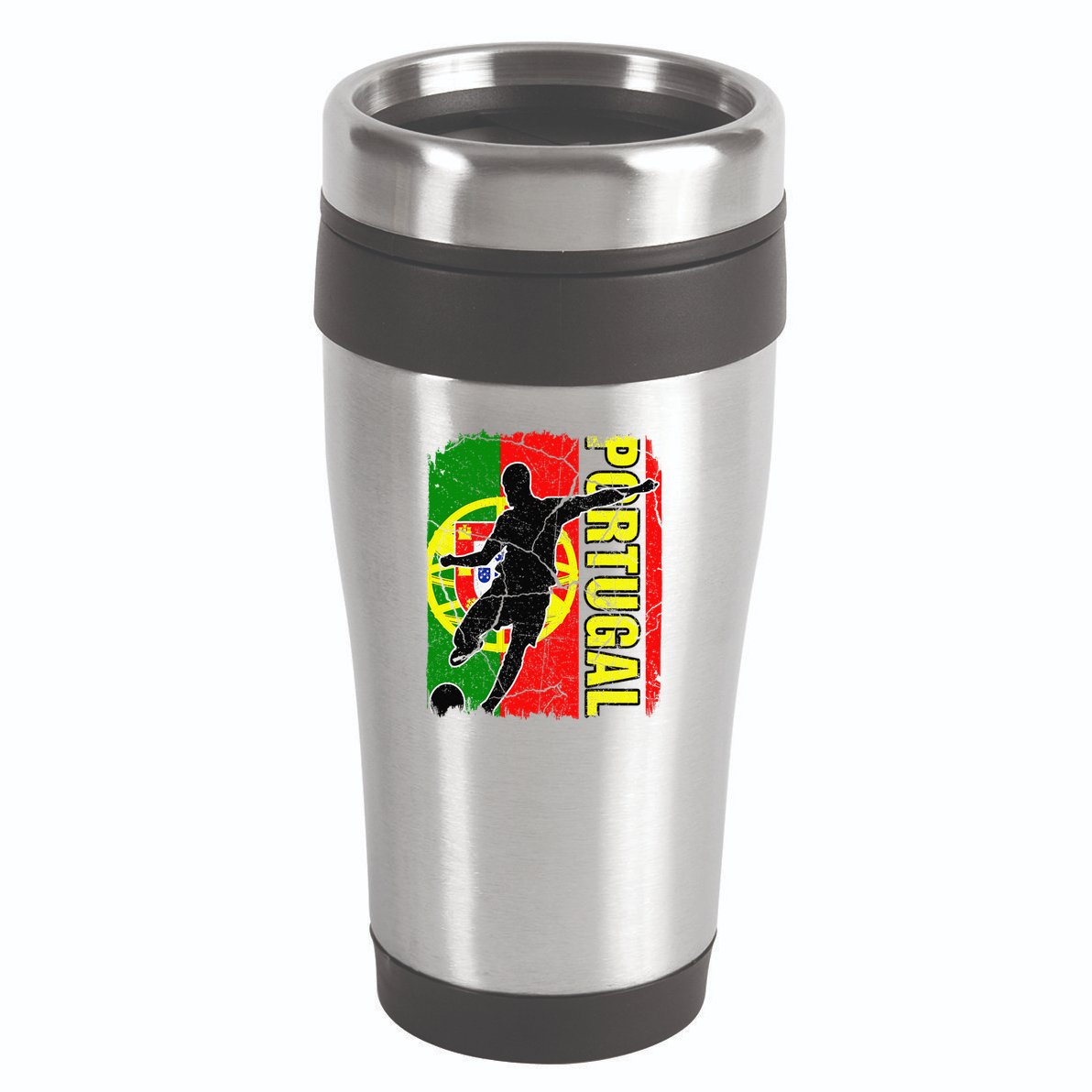 Portugal Soccer Team Portuguese Flag Jersey Football Fans 16oz Travel Tumbler