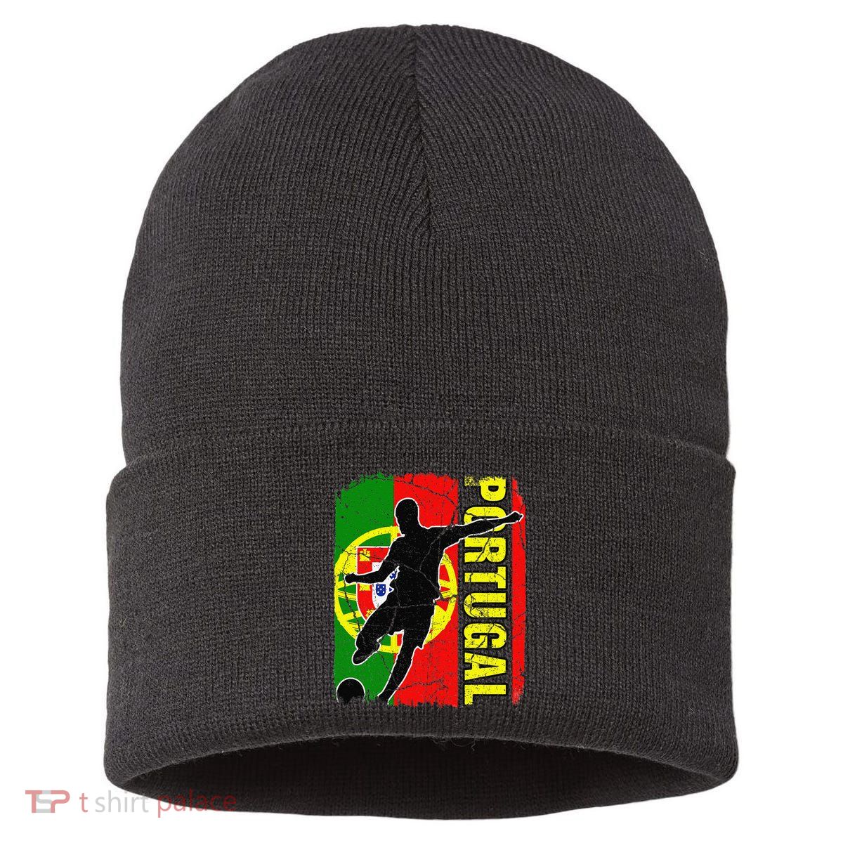 Portugal Soccer Team Portuguese Flag Jersey Football Fans Sustainable Knit Beanie