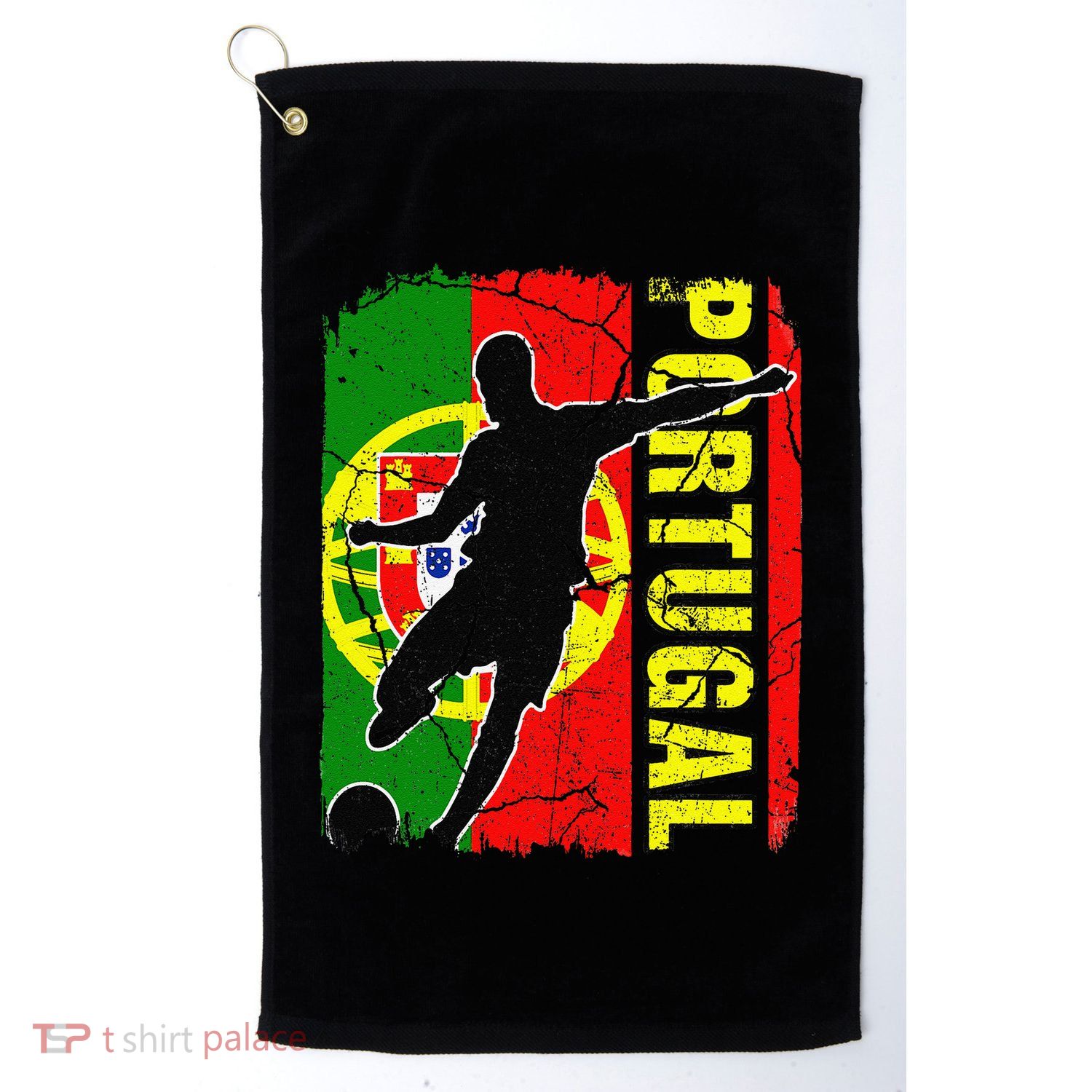 Portugal Soccer Team Portuguese Flag Jersey Football Fans Golf Towel