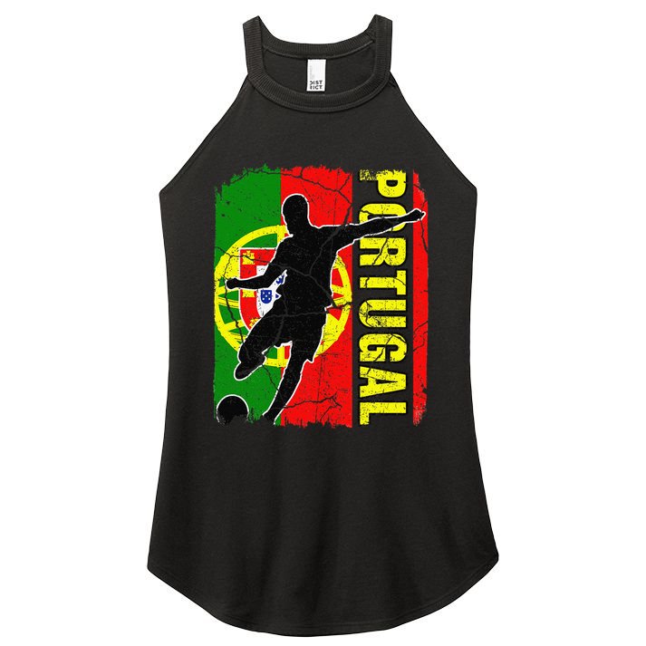 Portugal Soccer Team Portuguese Flag Jersey Football Fans Women's Perfect Tri Rocker Tank