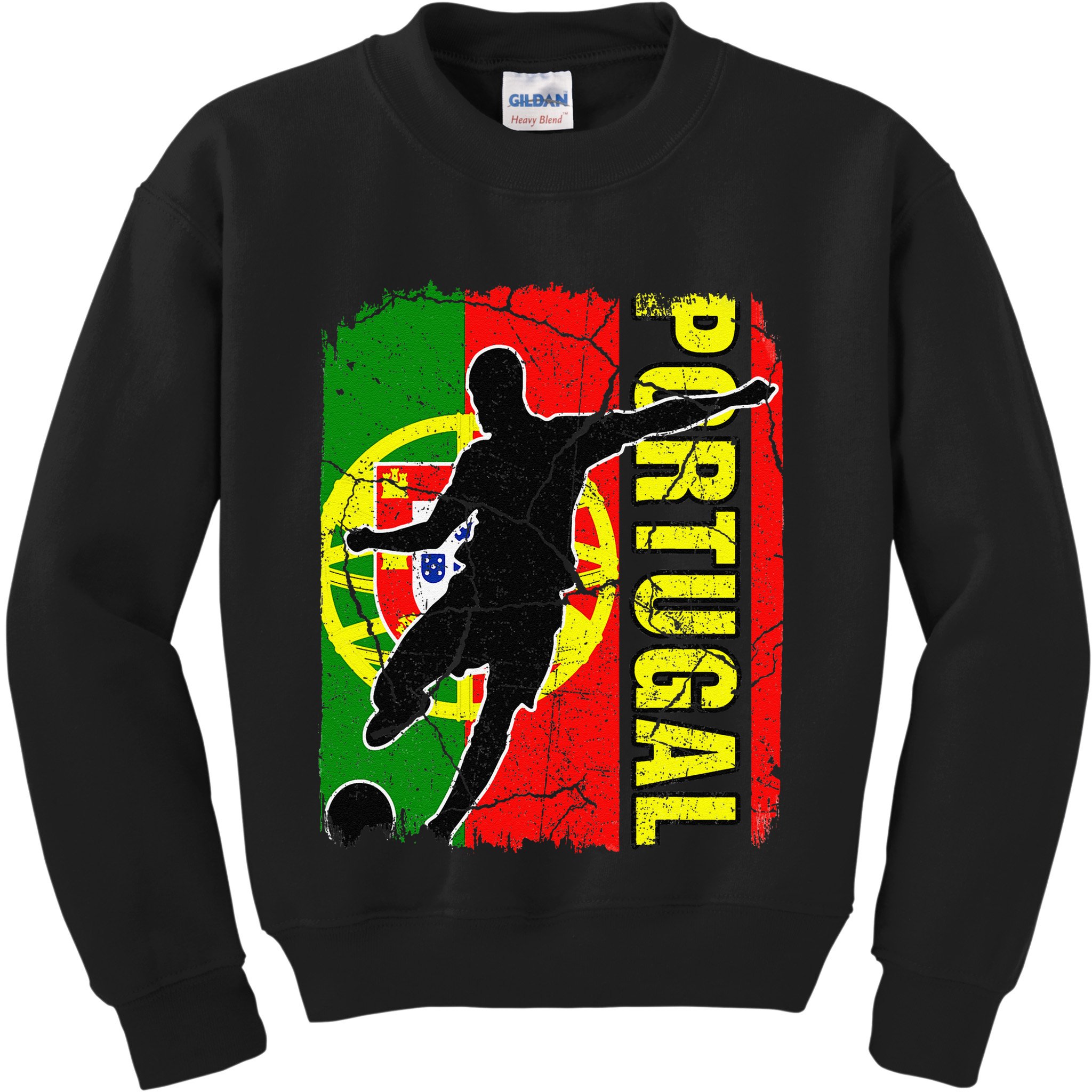 Portugal Soccer Team Portuguese Flag Jersey Football Fans Kids Sweatshirt