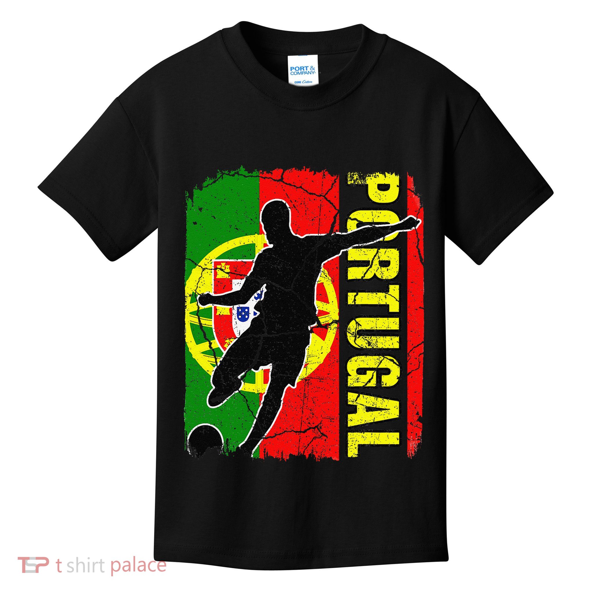 Portugal Soccer Team Portuguese Flag Jersey Football Fans Kids T-Shirt