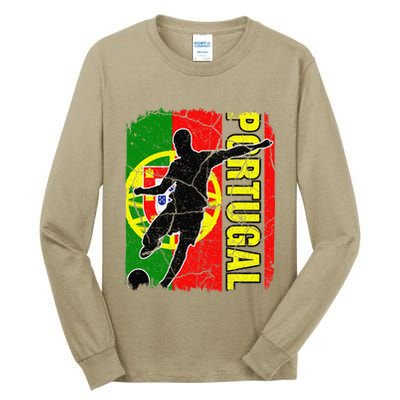 Portugal Soccer Team Portuguese Flag Jersey Football Fans Tall Long Sleeve T-Shirt