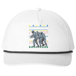 Police Swat Team Cute Gift Ugly Christmas Snapback Five-Panel Rope Hat