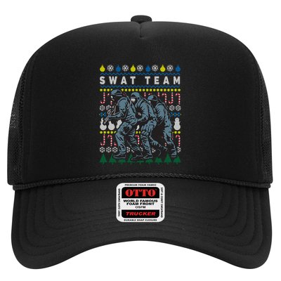 Police Swat Team Cute Gift Ugly Christmas Trucker Hat
