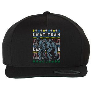 Police Swat Team Cute Gift Ugly Christmas Wool Snapback Cap