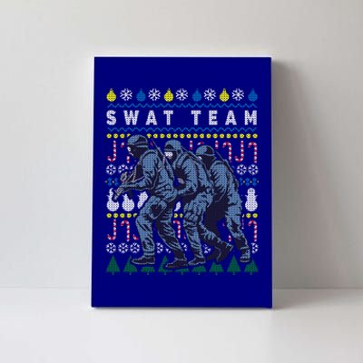 Police Swat Team Cute Gift Ugly Christmas Canvas