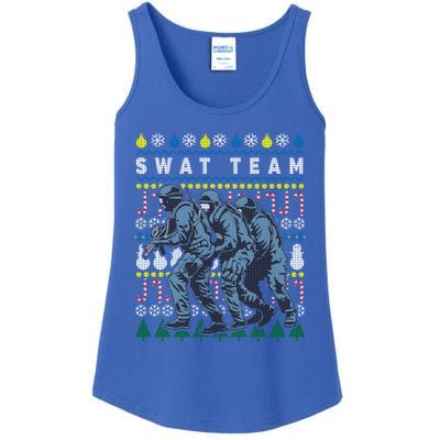 Police Swat Team Cute Gift Ugly Christmas Ladies Essential Tank