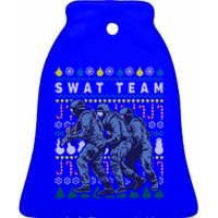 Police Swat Team Cute Gift Ugly Christmas Ceramic Bell Ornament