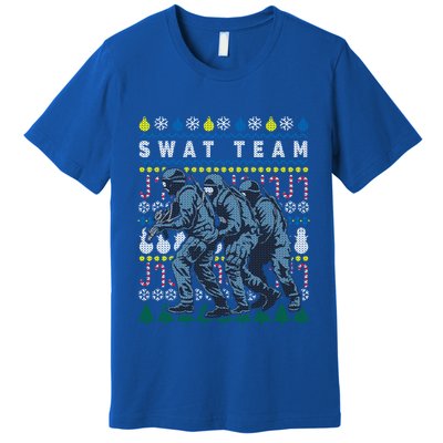 Police Swat Team Cute Gift Ugly Christmas Premium T-Shirt