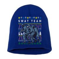 Police Swat Team Cute Gift Ugly Christmas Short Acrylic Beanie