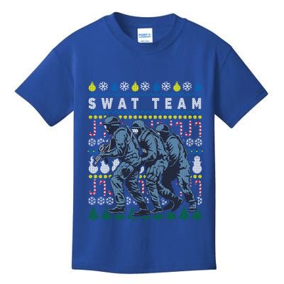 Police Swat Team Cute Gift Ugly Christmas Kids T-Shirt