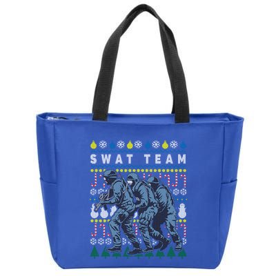 Police Swat Team Cute Gift Ugly Christmas Zip Tote Bag