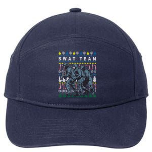 Police Swat Team Cute Gift Ugly Christmas 7-Panel Snapback Hat