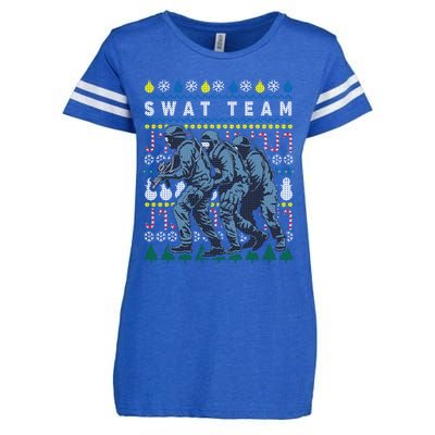 Police Swat Team Cute Gift Ugly Christmas Enza Ladies Jersey Football T-Shirt