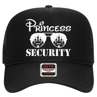 Princess Security Team Dad Mom Birthday Party Family Trip High Crown Mesh Back Trucker Hat