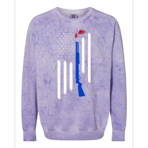 Patriotic Skeet Trap Clay Pigeon Shotgun Shooting Colorblast Crewneck Sweatshirt