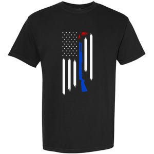 Patriotic Skeet Trap Clay Pigeon Shotgun Shooting Garment-Dyed Heavyweight T-Shirt